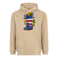 Mushroom american cowboy boot with sunflower Heavyweight Hoodie - HRA Design Shop