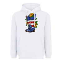 White american cowboy boot with sunflower Heavyweight Hoodie - HRA Design Shop