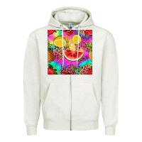 Oatmeal Heather fruits leopard tie dye seamless pattern Zipper Hoodie - Zillion Design Studio