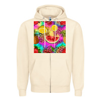 Sandshell fruits leopard tie dye seamless pattern Zipper Hoodie - Zillion Design Studio