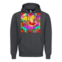 Smoke fruits leopard tie dye seamless pattern Zipper Hoodie - Zillion Design Studio