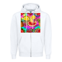 White fruits leopard tie dye seamless pattern Zipper Hoodie - Zillion Design Studio
