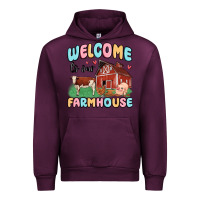 Mauve Wine welcome to our farmhouse Urban Hoodie - MaliasSmallBusiness