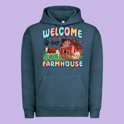 Welcome To Our Farmhouse Urban Hoodie Designed By Maliassmallbusiness