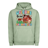 Pigment Oil Green welcome to our farmhouse Urban Hoodie - MaliasSmallBusiness