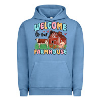 Pigment Pebble Blue welcome to our farmhouse Urban Hoodie - MaliasSmallBusiness