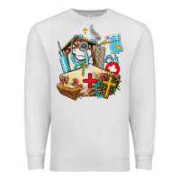 Oatmeal Heather nurse  cross and jesus Premium Sweatshirt - AdoDesignShop