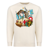 Sandshell nurse  cross and jesus Premium Sweatshirt - AdoDesignShop