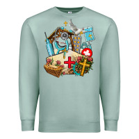 Seafoam nurse  cross and jesus Premium Sweatshirt - AdoDesignShop