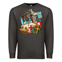 Smoke nurse  cross and jesus Premium Sweatshirt - AdoDesignShop