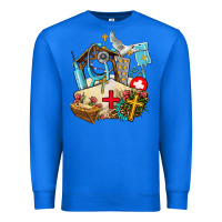 True Royal nurse  cross and jesus Premium Sweatshirt - AdoDesignShop
