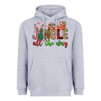 Heather Grey jingle all the way Heavyweight Hoodie - FaDigitalArtStudio