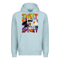 Blue Mist Sweet and spooky Premium Hoodie - NancyCooperArtShop