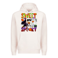 Pale Pink Sweet and spooky Premium Hoodie - NancyCooperArtShop