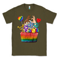 Army Green pride rainbow cupcake Classic Tee - texasbilliewilder