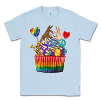 Dusty Blue pride rainbow cupcake Classic Tee - texasbilliewilder