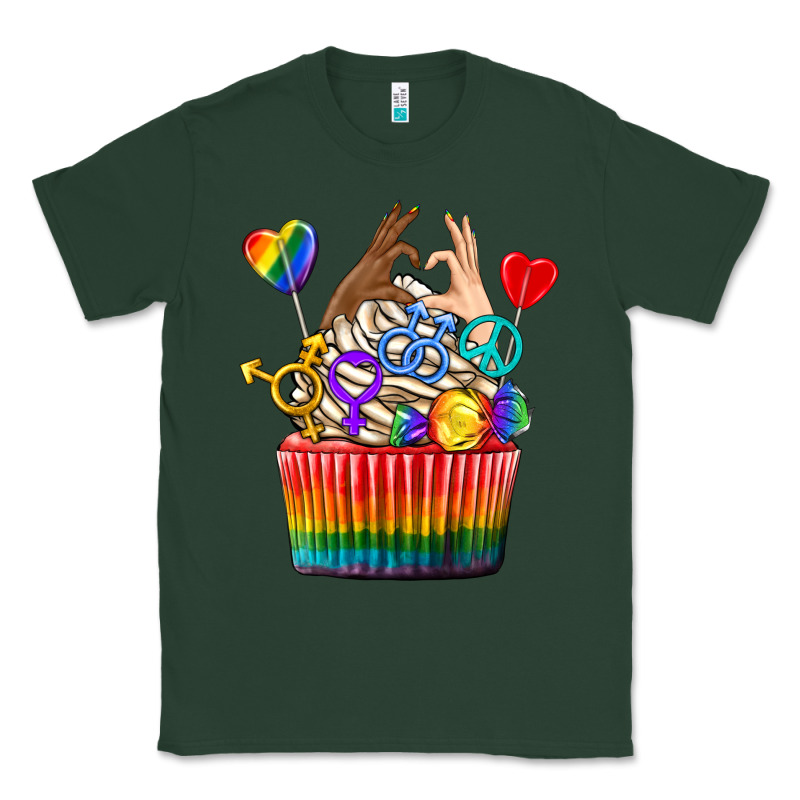 Pride Rainbow Cupcake Classic Tee by texasbilliewilder | Teevron