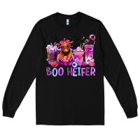 Black Halloween boo Heifer coffee cups Long Sleeve Tee - RanaPortraitStore