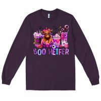 Plum Halloween boo Heifer coffee cups Long Sleeve Tee - RanaPortraitStore