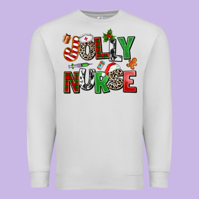Jolly Nurse Premium Sweatshirt Designed By Adodesignshop
