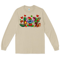 Mushroom joy with christmas elf stitch Long Sleeve Tee - AdoDesignShop