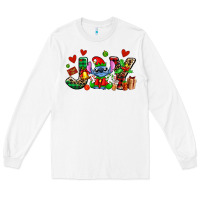 White joy with christmas elf stitch Long Sleeve Tee - AdoDesignShop