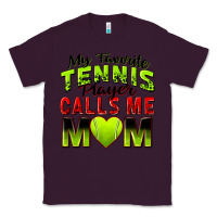 Plum my favorite tennis player calls me mom Classic Tee - Zillion Design Studio