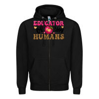 Black educator of tiny humans Zipper Hoodie - texasbilliewilder