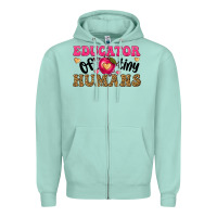 Seafoam educator of tiny humans Zipper Hoodie - texasbilliewilder