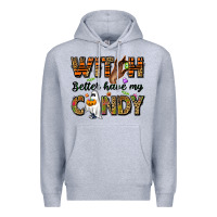 Heather Grey Witch better have my candy Premium Hoodie - NancyCooperArtShop