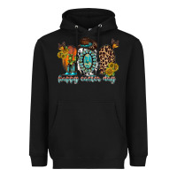 Black happy easter egg western Heavyweight Hoodie - RacoonDesign