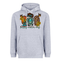 Heather Grey happy easter egg western Heavyweight Hoodie - RacoonDesign