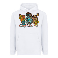 White happy easter egg western Heavyweight Hoodie - RacoonDesign