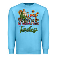 Ocean Blue san judas tadeo sunflower Premium Sweatshirt - JahusDesignShop