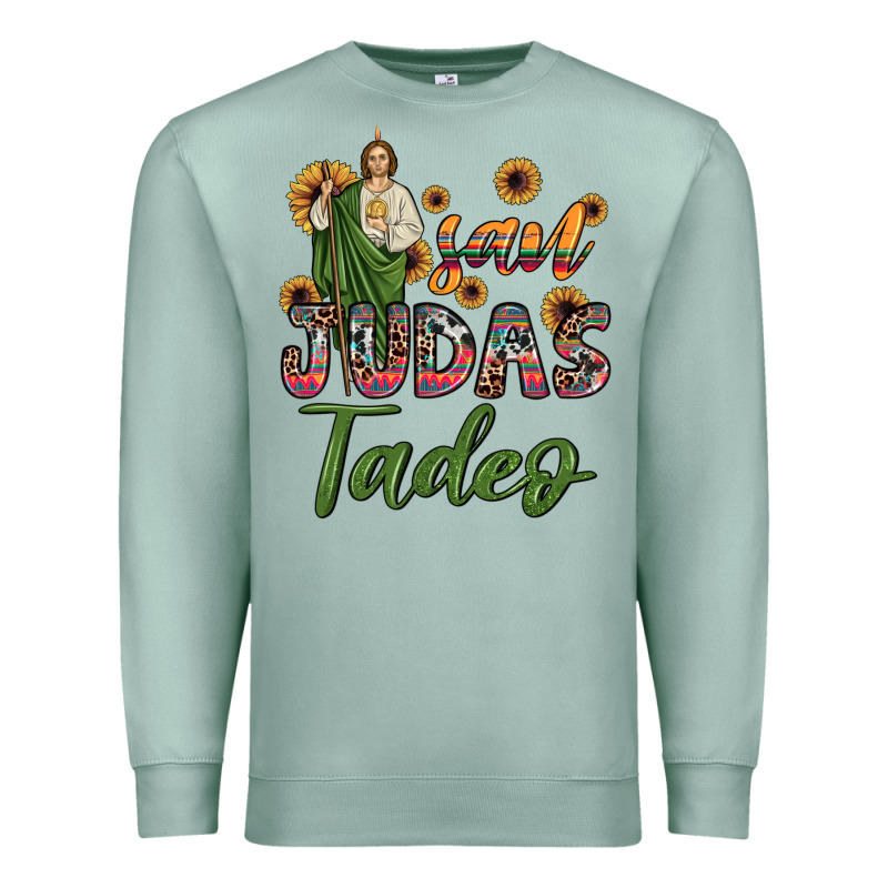 San Judas Tadeo Sunflower Premium Sweatshirt by JahusDesignShop | Teevron