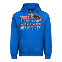 Cobalt just a good mom with a hood playlist Urban Hoodie - MaliasSmallBusiness