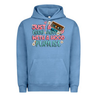 Pigment Pebble Blue just a good mom with a hood playlist Urban Hoodie - MaliasSmallBusiness