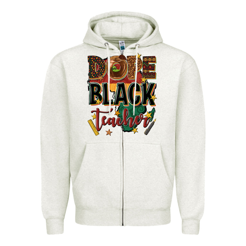 Dope Black Teacher Zipper Hoodie by texasbilliewilder | Teevron