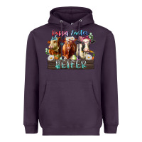 Plum happy easter heifer Heavyweight Hoodie - RacoonDesign