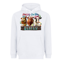 White happy easter heifer Heavyweight Hoodie - RacoonDesign