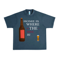 Midnight Navy HOME IS WHERE THE WINE IS Urban Heavy Tee - Bettercallsaul