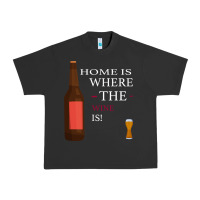 Pigment Black HOME IS WHERE THE WINE IS Urban Heavy Tee - Bettercallsaul