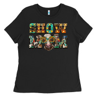 Black show mom brown calf eye glasses Ladies Tee - BarkalooDesign