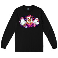 Black Halloween ghost Heifer Long Sleeve Tee - RanaPortraitStore