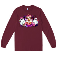 Burgundy Halloween ghost Heifer Long Sleeve Tee - RanaPortraitStore