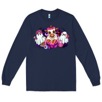 Navy Halloween ghost Heifer Long Sleeve Tee - RanaPortraitStore