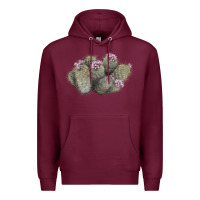 Burgundy cob beehive cactus Premium Hoodie - LillyAllenDesigns