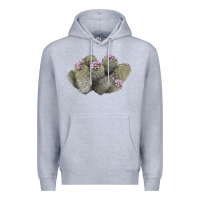 Heather Grey cob beehive cactus Premium Hoodie - LillyAllenDesigns