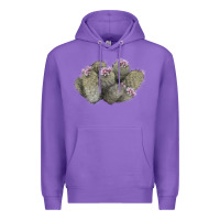 Purple cob beehive cactus Premium Hoodie - LillyAllenDesigns
