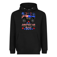 Black all american boy Heavyweight Hoodie - HRA Design Shop